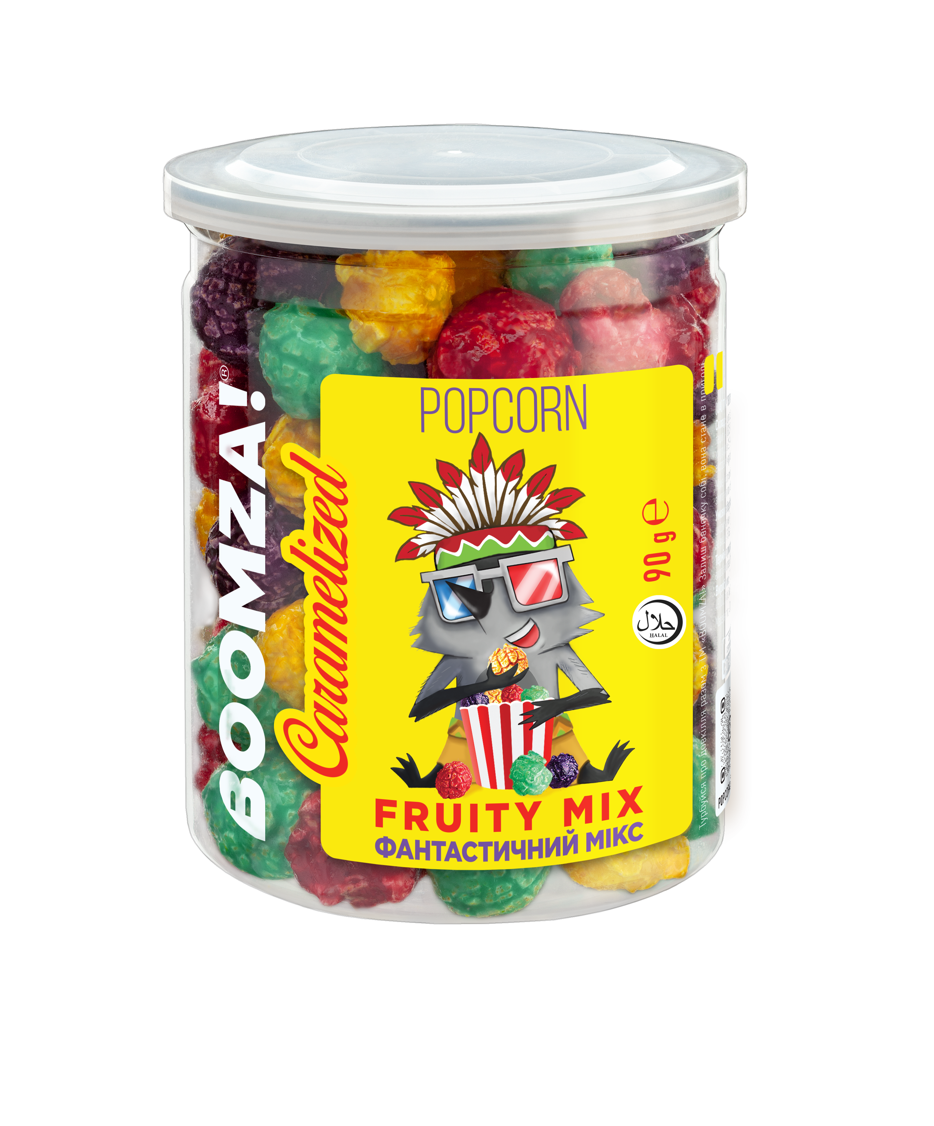 Popcorn caramelizat cu aroma de mix fructe 90gr